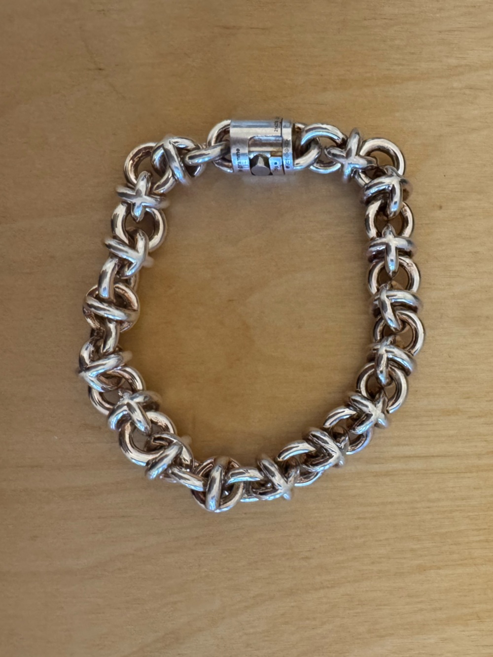 Le Gramme 105g Entrelacs Cable Chain 925 Sterling Silver Bracelet